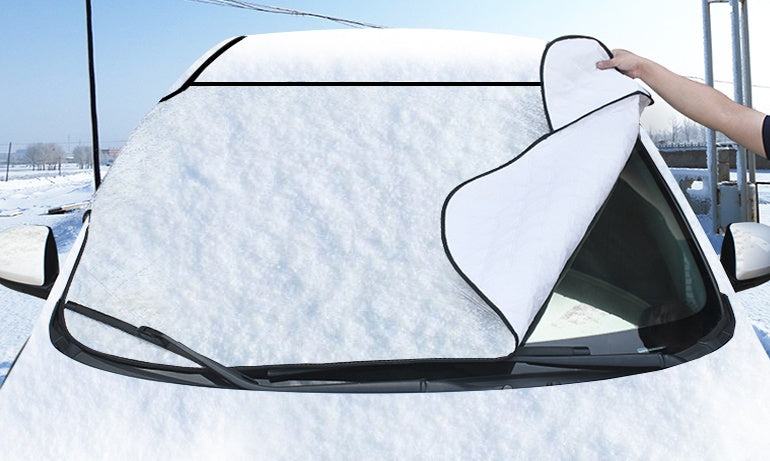 Car Snow Block Windshield Cover Winter Frost Guard & Antifreeze Sun Shade Ice, Snow & UV Protection