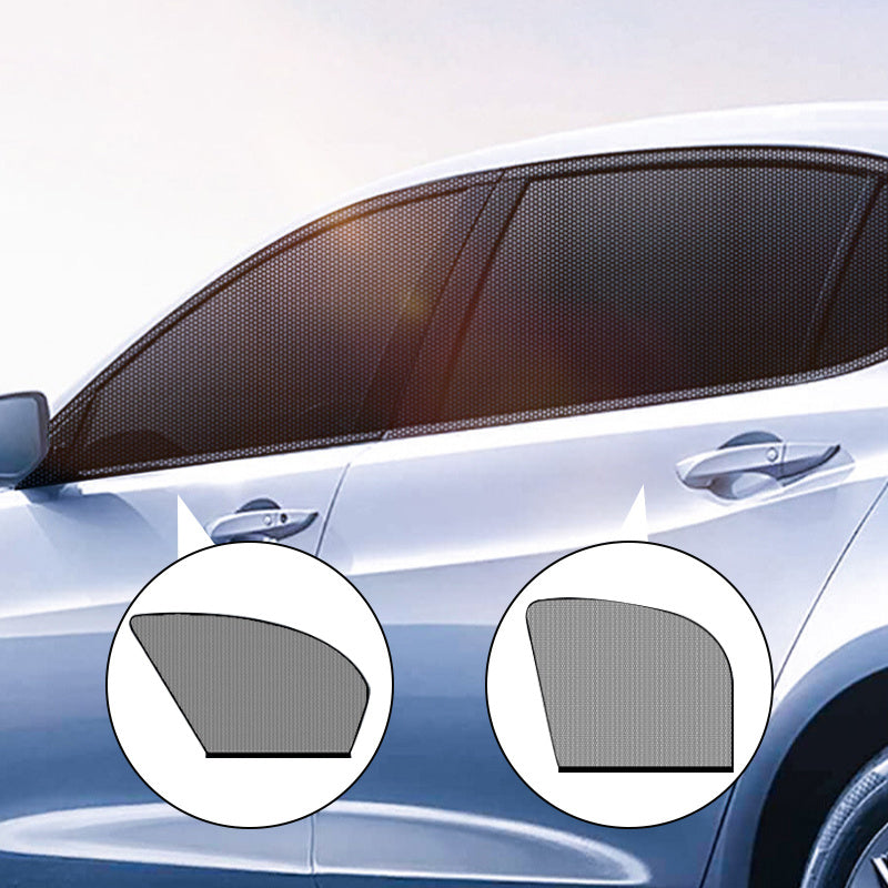 Car Side Window Sunshade Mesh Cover Front & Rear UV Protector, Anti-Mosquito, Insulation & Privacy Screen for Cars, SUVs, Vans
