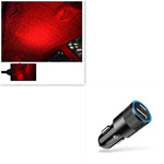 Car Interior Starry Light USB Ambient Ceiling Projector 360° Rotating Night Sky Lamp