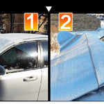 Car Windscreen Cover Anti-Snow, Frost, Ice & UV Protection, Dust & Heat Shield, Universal Fit, Large Car Sun & Snow Protector