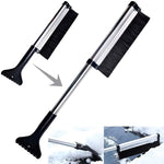 Extendable Car Snow Shovel & Ice Scraper All-in-1 Windshield Snow Removal Brush Durable Winter Cleaning Tool