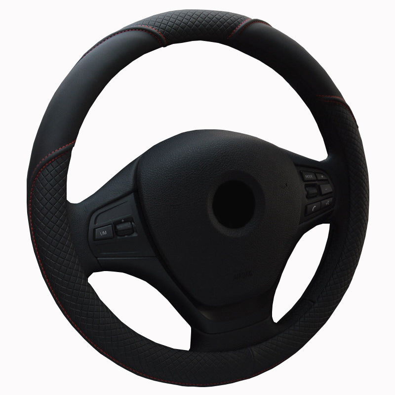 Four Seasons Ice Silk Car Steering Wheel Cover – Universal Non-Slip Braid Interior Accessory
