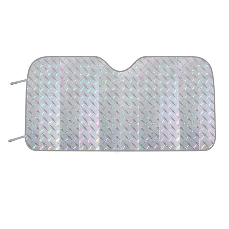 Laser Car Sunshade Light Board Aluminum Sun Block, UV Protection, Heat Insulator for Hatchback, Sedan & SUV