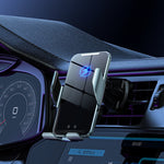 Metal Body Wireless Car Charger Infrared Sensor Auto-Clamp Car Phone Holder Fast Charging Mount