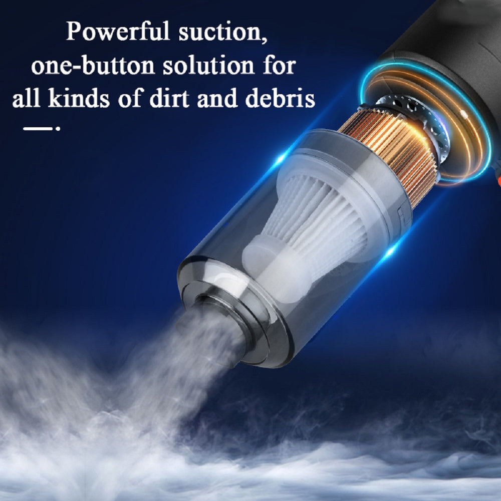 Mini Car Vacuum Cleaner | Wireless Portable Auto Cleaner with Strong Suction for Car & Home Cleaning