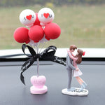 Car Dashboard Cute Couple Ornament Romantic Resin Figurine Car Interior Decoration Gift for Lovers