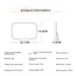 Car Makeup Mirror with LED Lights Rechargeable Vanity Mirror for Cars Stepless Dimming Beauty Mirror