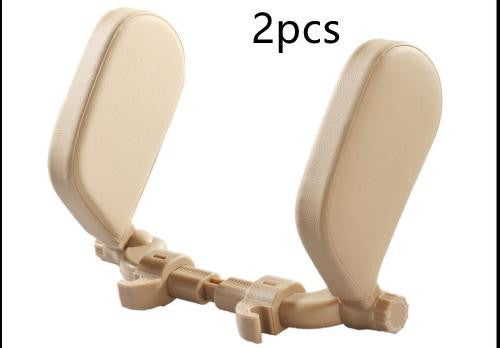 Adjustable Car Headrest Pillow | PU Leather Neck Support Cushion for Travel | Universal Soft Car Seat Sleep Headrest