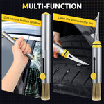Multifunctional Car Cleaning Kit Detailing Brush, Window Breaker & Tire Hook 3-in-1 Car Safety & Cleaning Tool