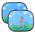 Universal Car Window Sun Shades – Baby & Pet UV Protection Sunshades with Cartoon Design, Easy Install, Fits Most Cars