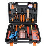 Car Portable Hardware Tool Set 32-Piece Electrician & Household Repair Kit Digital Multimeter, Screwdrivers & More