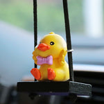 Cute Duck Car Pendant Funny Dashboard Ornament  Adorable Resin Hanging Car Interior Decoration
