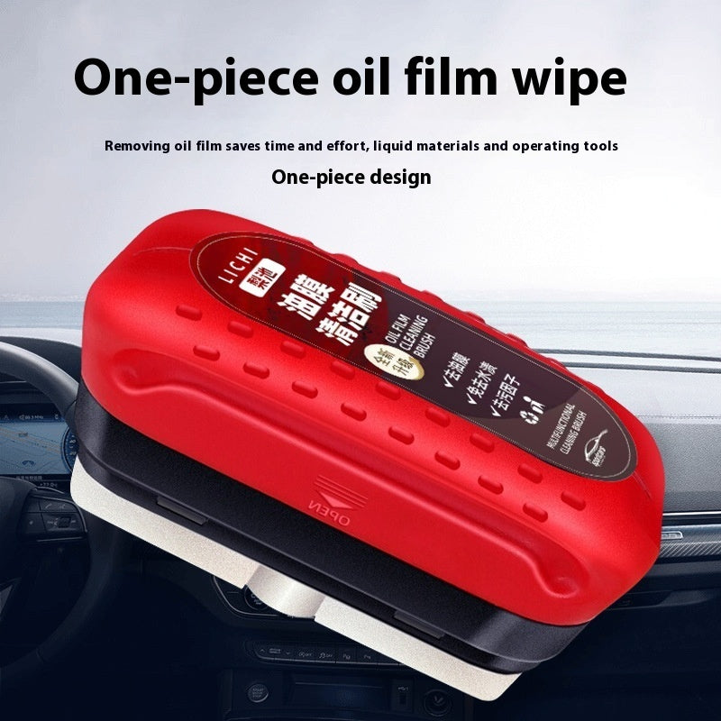 Automotive Windshield Oil Film Cleaning Brush | Car Glass Sponge Cleaner Removes Dirt, Oil & Water Stains Easily