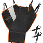 Dog Car Seat Cover with Mesh Window Waterproof Hammock Pet Carrier Protector for Rear Seat Travel