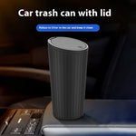 Car Trash Can Supplies Compact ABS Car Garbage Bin with Lid Vehicle Interior Trash Organizer