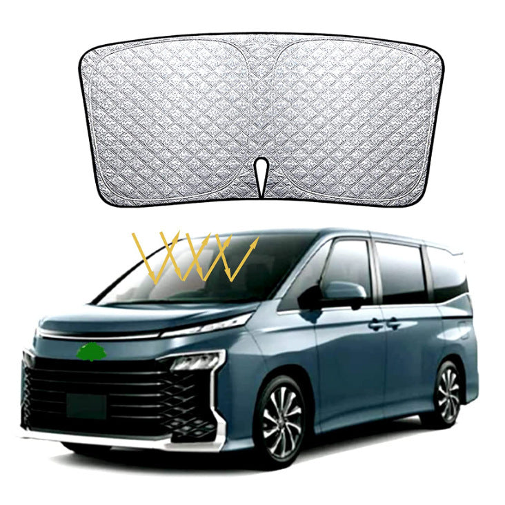 Car Front Windshield Sunshade Cover Silver Reflective Heat Shield for UV Protection & Cooling