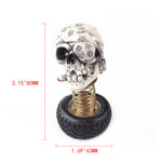 Car Skull Shaking Head Ornament | Halloween Car Interior Decoration | Funny Swing Skull Dashboard Accessory