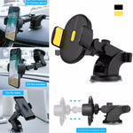 Long Rod Telescopic Car Phone Holder Dashboard Suction Cup Mount 360° Adjustable Car Mobile Stand