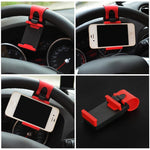 Car Steering Wheel Phone Holder Universal Clip Mount for iPhone, Samsung, Huawei & GPS Devices