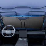 Car Laser Sun Shade – Titanium Silver Thermal Shroud for Windshield | UV Protection & Heat Insulation