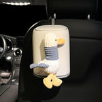 Cute Astronaut Car Trash Can Mini Press-Lid Garbage Bin for Center Console Space-Themed Car Accessories