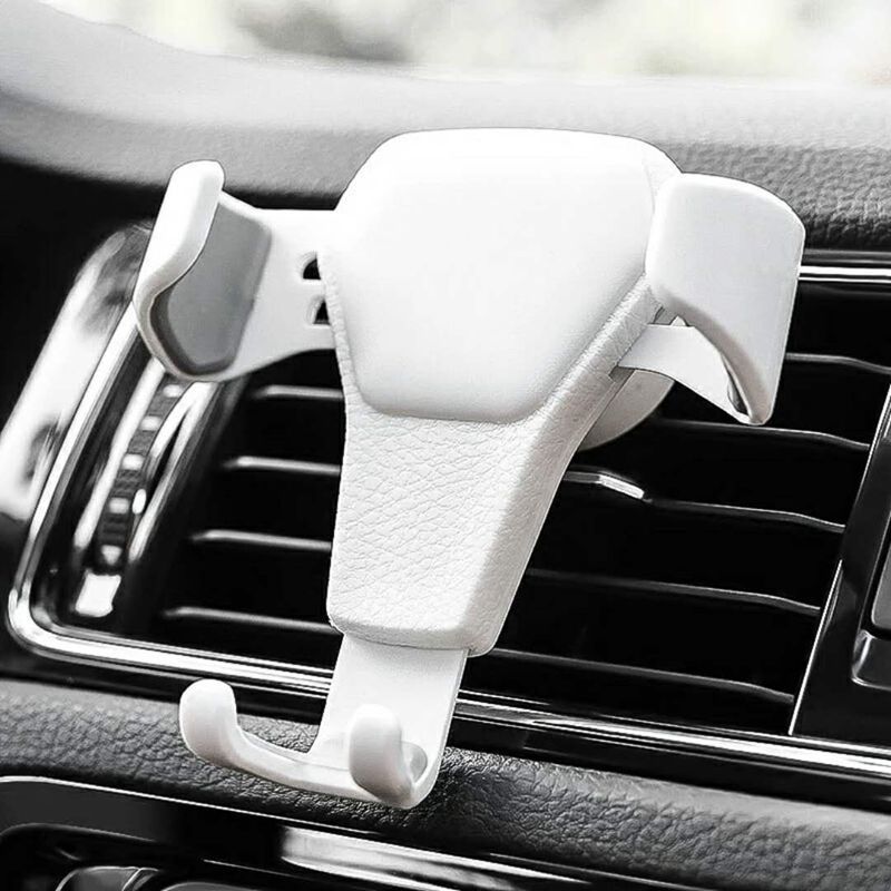 Car Mobile Phone Holder Leather Gravity Bracket | Universal Auto Air Vent Mount | Hands-Free Car Phone Support