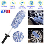 Premium Microfiber Car Wheel Brush  17" Deep Rim & Spoke Cleaner Soft, Non-Scratch Auto Detailing Brush
