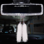 Car Rearview Mirror Bling Cover Crystal Diamond Decor for Women Sparkly Auto Interior Accessory