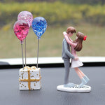 Car Dashboard Cute Couple Ornament Romantic Resin Figurine Car Interior Decoration Gift for Lovers