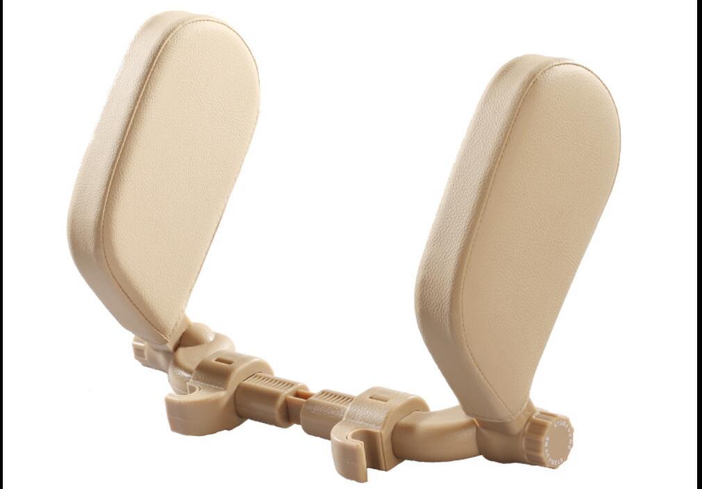 Adjustable Car Headrest Pillow | PU Leather Neck Support Cushion for Travel | Universal Soft Car Seat Sleep Headrest