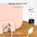 Car Makeup Mirror with LED Lights Rechargeable Vanity Mirror for Cars Stepless Dimming Beauty Mirror