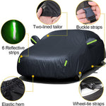 Oxford Cloth Fleece-Lined Car Sunshade Thickened Aluminum Foil Car Cover for UV Protection, Waterproof & Heat Insulation