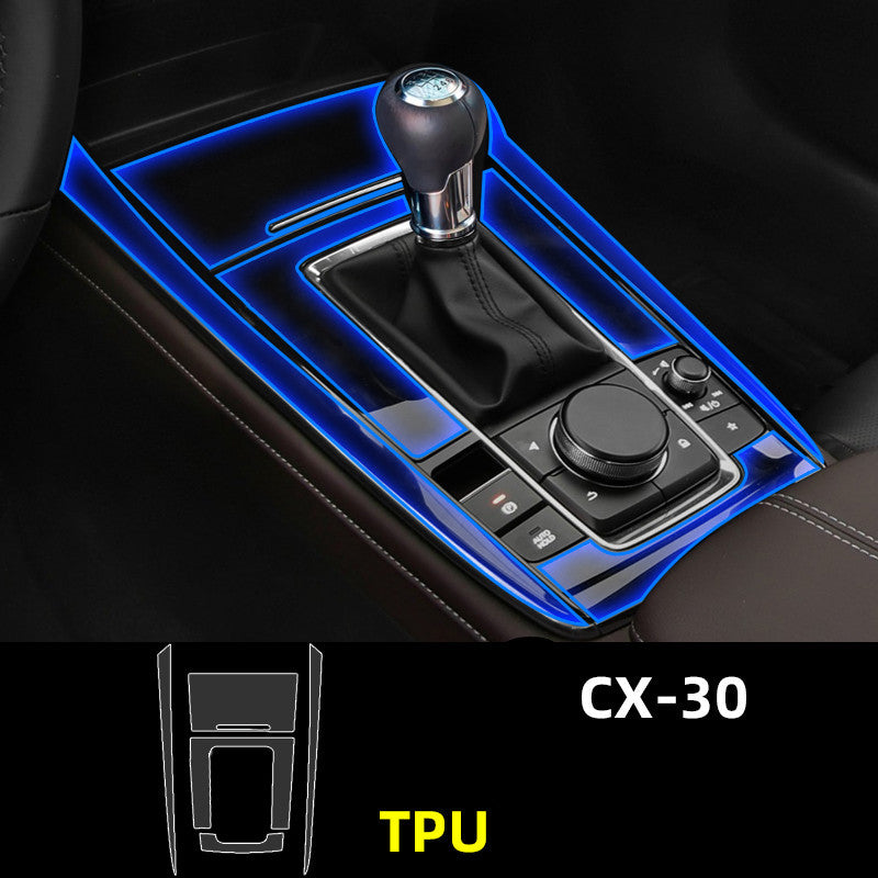 Car Interior Decoration Accessories – TPU Transparent Protective Film for Dashboard, Gear & Door Panels