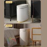 Smart Automatic Trash Can with Lid | Touchless Sensor Dustbin for Bedroom, Kitchen & Living Room | Inductive 13L/16L Bin