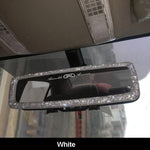 Car Rearview Mirror Bling Cover Crystal Diamond Decor for Women Sparkly Auto Interior Accessory