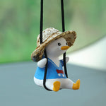 Cute Duck Car Pendant – Anime Swing Rearview Mirror Ornament | Adorable Interior Decoration & Gift for Girls