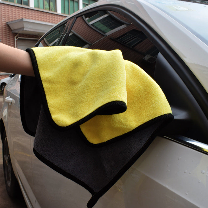 Two-Color Dual-Sided Car Wash Towel | Scratch-Free Microfiber Cleaning Cloth for Car & Home