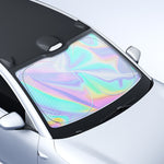 Car Laser Sun Shade – Titanium Silver Thermal Shroud for Windshield | UV Protection & Heat Insulation