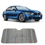 Laser Car Sunshade Light Board Aluminum Sun Block, UV Protection, Heat Insulator for Hatchback, Sedan & SUV
