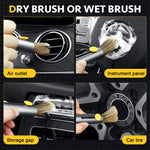 Multifunctional Car Cleaning Kit Detailing Brush, Window Breaker & Tire Hook 3-in-1 Car Safety & Cleaning Tool