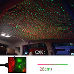 Car Interior Starry Light USB Ambient Ceiling Projector 360° Rotating Night Sky Lamp