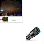 Car Interior Starry Light USB Ambient Ceiling Projector 360° Rotating Night Sky Lamp