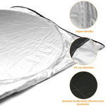 Car Windshield Sunshade Front & Rear Auto Sun Shade, Anti-UV, Anti-Snow, Foldable Compact Car Sun Protection Cover