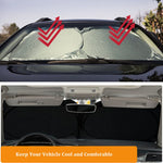 Car Windshield Sunshade Front & Rear Auto Sun Shade, Anti-UV, Anti-Snow, Foldable Compact Car Sun Protection Cover