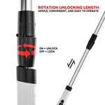 CLE-01 Electric Spin Scrubber 3-Level Extendable Cordless Cleaning Brush IPX6 Waterproof Bathroom & Kitchen Cleaner