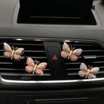 Butterfly Diamond Car Perfume Clip Air Vent Aromatherapy & Decorative Car Accessory Multi-Flavor Fragrance