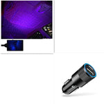 Car Interior Starry Light USB Ambient Ceiling Projector 360° Rotating Night Sky Lamp