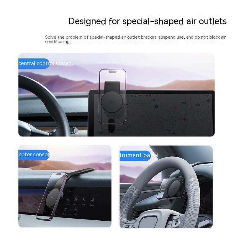 Magnetic 15W Wireless Car Charger | Bendable Dashboard Phone Holder | MagSafe Compatible Car Mount for iPhone