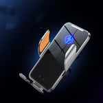 Metal Body Wireless Car Charger Infrared Sensor Auto-Clamp Car Phone Holder Fast Charging Mount