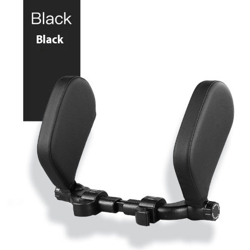 Adjustable Car Headrest Pillow | PU Leather Neck Support Cushion for Travel | Universal Soft Car Seat Sleep Headrest